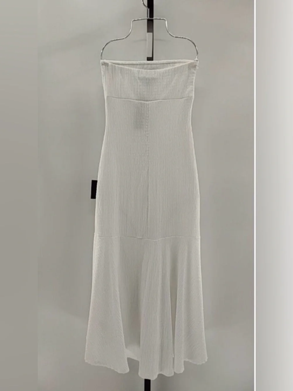 Lulus Darling Ways White Textured Strapless Midi Dress XS NWT - Picture 5 of 6